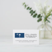 vlag van de staat South Carolina Visitekaartje (Staand voorkant)