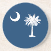 vlag van de staat South Carolina Zandsteen Onderzetter (Voorkant)