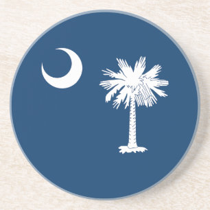 vlag van de staat South Carolina Zandsteen Onderzetter