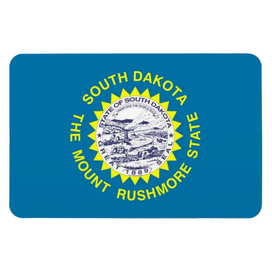 vlag van de staat South Dakota Magneet (Horizontaal)