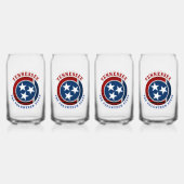 VLAG VAN DE STAAT TENNESSEE VOLUNTEER BLIKVORM GLAS (Achterkant)