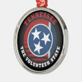 VLAG VAN DE STAAT TENNESSEE VOLUNTEER METALEN ORNAMENT (Links)