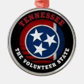 VLAG VAN DE STAAT TENNESSEE VOLUNTEER METALEN ORNAMENT (Voorkant)