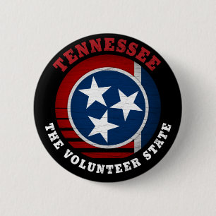 VLAG VAN DE STAAT TENNESSEE VOLUNTEER RONDE BUTTON 5,7 CM