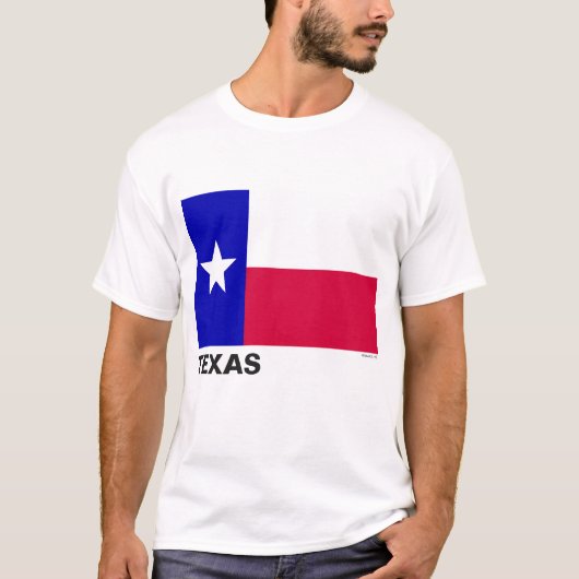 Vlag van de staat Texas T-shirt (Voorkant)