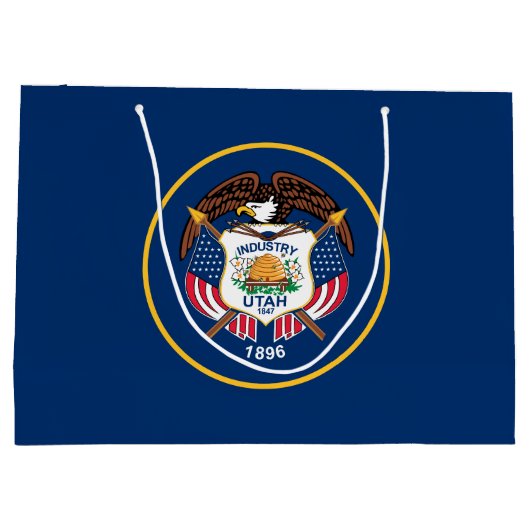 Vlag van de staat Utah Groot Cadeauzakje (Achterkant)