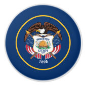 Vlag van de staat Utah Keramische Knop (Voorkant)