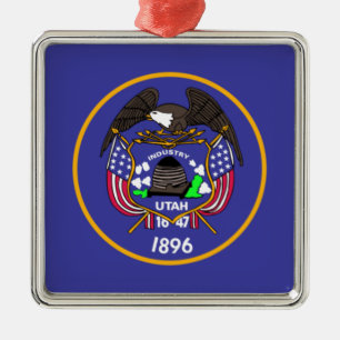Vlag van de staat Utah Metalen Ornament