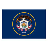 Vlag van de staat Utah Perfect Poster (Voorkant)