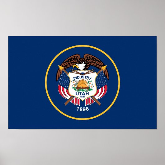 Vlag van de staat Utah Poster (Voorkant)