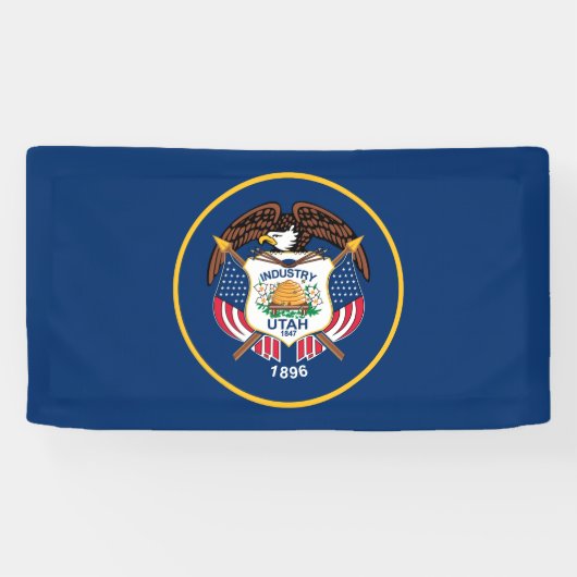 Vlag van de staat Utah Spandoek (Horizontaal)