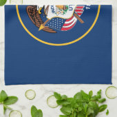 Vlag van de staat Utah Theedoek (Gevouwen)