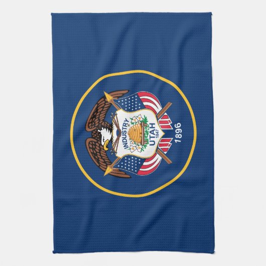 Vlag van de staat Utah Theedoek (Verticaal)