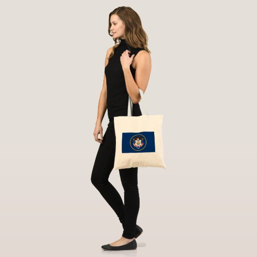 Vlag van de staat Utah Tote Bag (Voorkant (model))