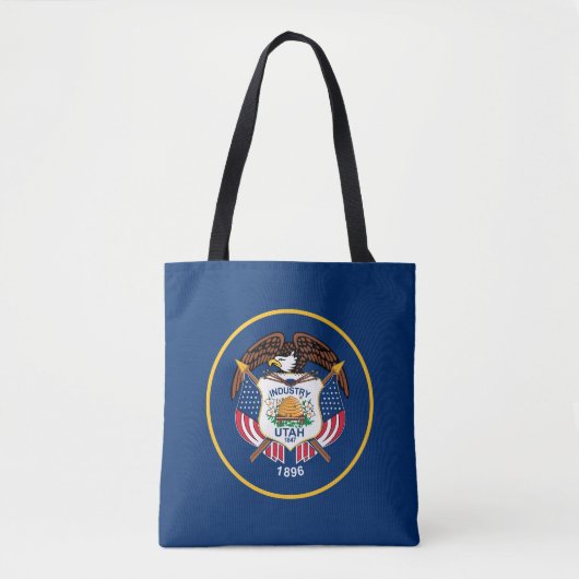 Vlag van de staat Utah Tote Bag (Voorkant)