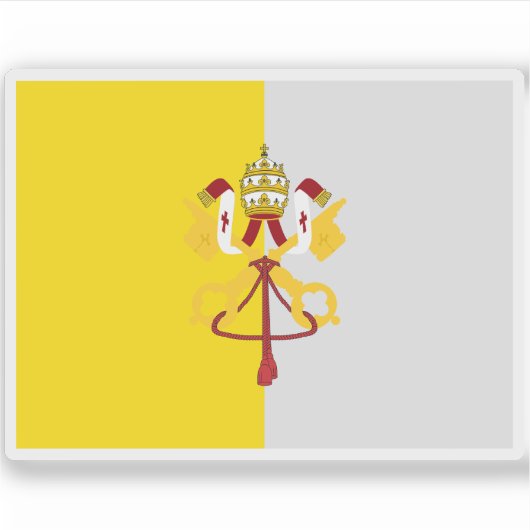 Vlag van de staat van de kerk (1870) - Porta Pia Sticker (Voorkant)