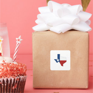 Vlag van de Staat van het Overzicht van Texas de Vierkante Sticker