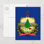 Vlag van de staat Vermont Briefkaart (Voorkant / Achterkant)