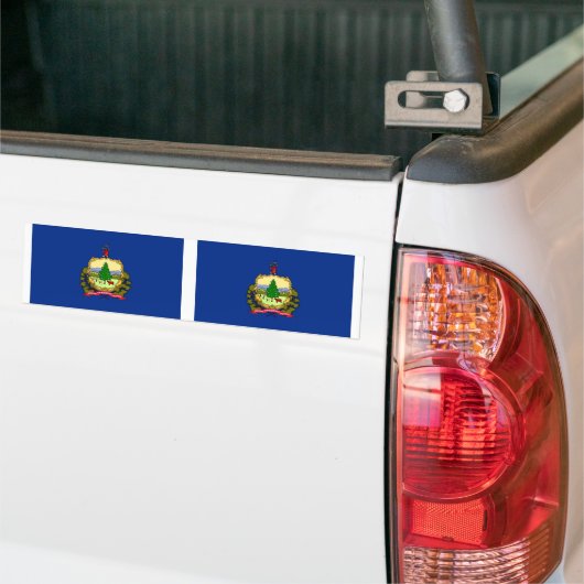 Vlag van de staat Vermont Bumpersticker (Op Truck)