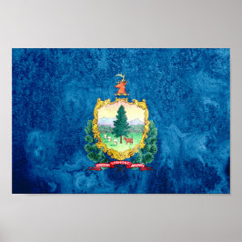 Vlag van de staat Vermont Poster