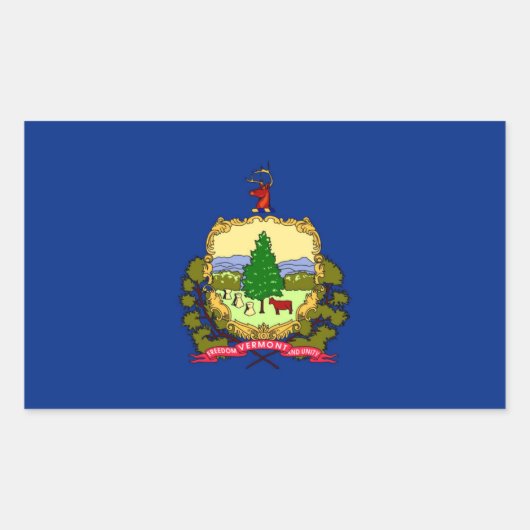 vlag van de staat Vermont Rechthoekige Sticker (Voorkant)