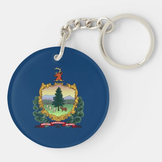 Vlag van de staat Vermont Sleutelhanger (Achterkant)