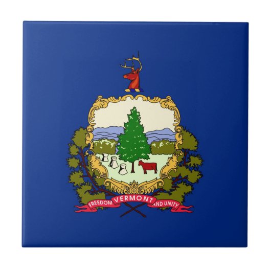 Vlag van de staat Vermont Tegeltje (Voorkant)