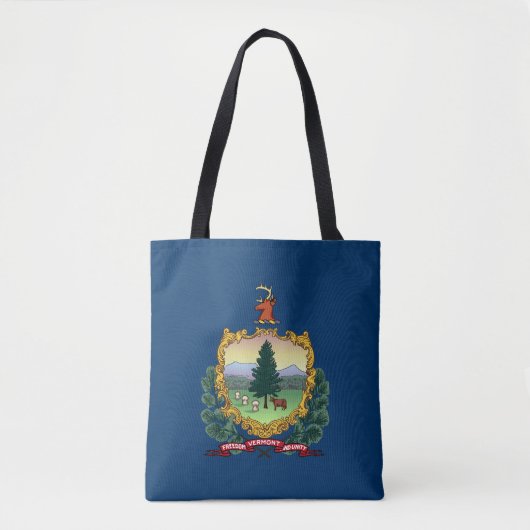 Vlag van de staat Vermont Tote Bag (Voorkant)
