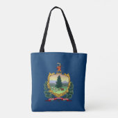 Vlag van de staat Vermont Tote Bag (Achterkant)