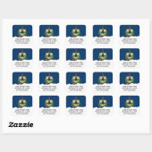 Vlag van de staat Vermont Vierkante Sticker (Vel)
