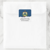 Vlag van de staat Vermont Vierkante Sticker (Tas)