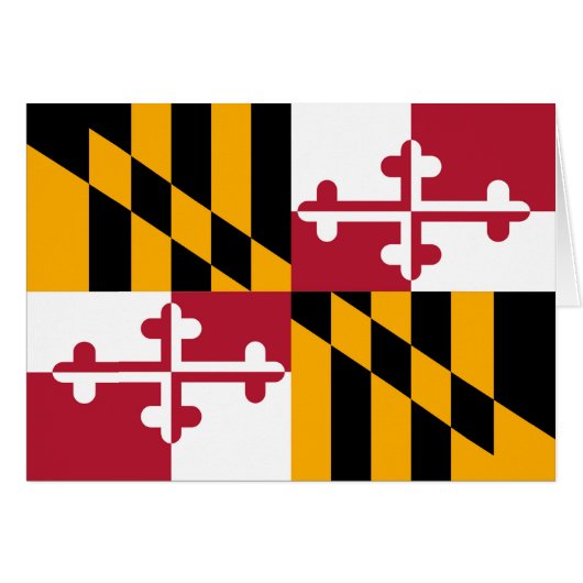 Vlag van de staat Vibrant Maryland (Voorkant Horizontaal)