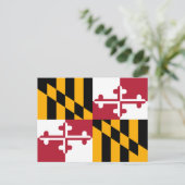 Vlag van de staat Vibrant Maryland Briefkaart (Staand voorkant)