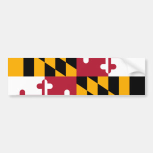 Vlag van de staat Vibrant Maryland Bumpersticker