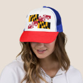 Vlag van de staat Vibrant Maryland Trucker Pet (In situ)