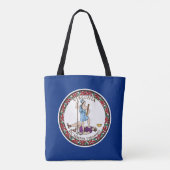 Vlag van de staat Virginia Tote Bag (Achterkant)