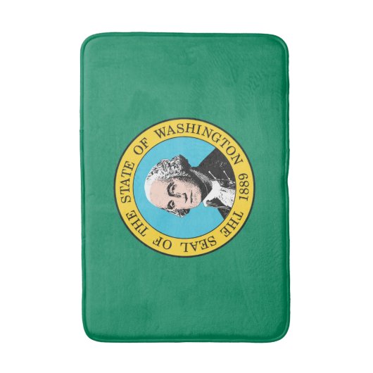 vlag van de staat Washington Badmat (Voorkant Verticaal)