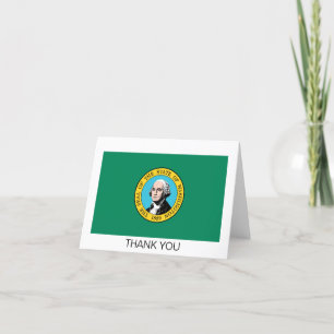 Vlag van de staat Washington Bedankkaart