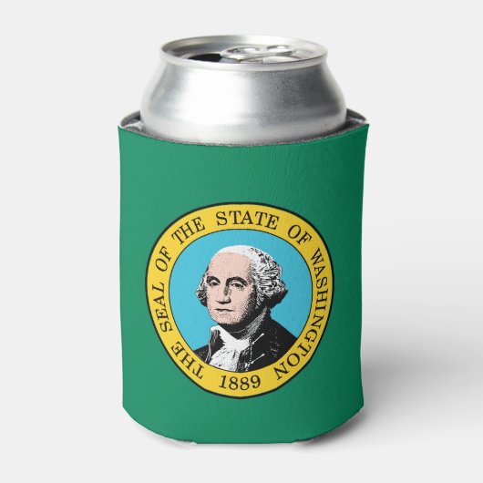 Vlag van de staat Washington Blikjeskoeler (Blikje Voorkant)