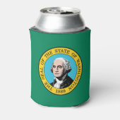 Vlag van de staat Washington Blikjeskoeler (Blikje Achterkant)