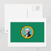 vlag van de staat Washington Briefkaart (Voorkant / Achterkant)
