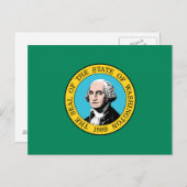 vlag van de staat Washington Briefkaart (Voorkant / Achterkant)