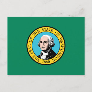 vlag van de staat Washington Briefkaart