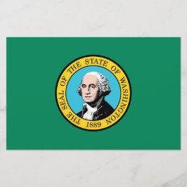 vlag van de staat Washington Briefpapier