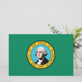 vlag van de staat Washington Briefpapier (Staand voorkant)