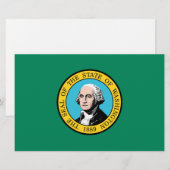 vlag van de staat Washington Briefpapier (Voorkant / Achterkant)