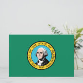vlag van de staat Washington Briefpapier (Staand voorkant)