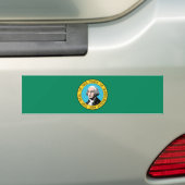 vlag van de staat Washington Bumpersticker (Op auto)