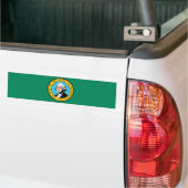 Vlag van de staat Washington Bumpersticker (Op Truck)