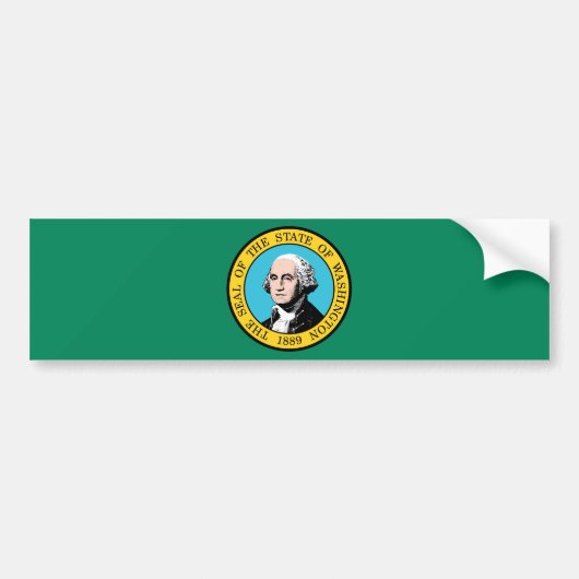 Vlag van de staat Washington Bumpersticker (Voorkant)